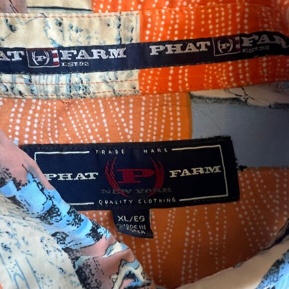 Vintage Phat Farm Men’s Button Up Shirt Japanese Shogun Shirt Sz XL Samurai Y2K - Picture 3 of 11